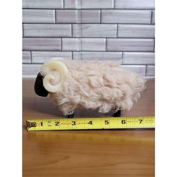 Wooly Sheep Ram Figurine #A49 - Picture 7 of 8